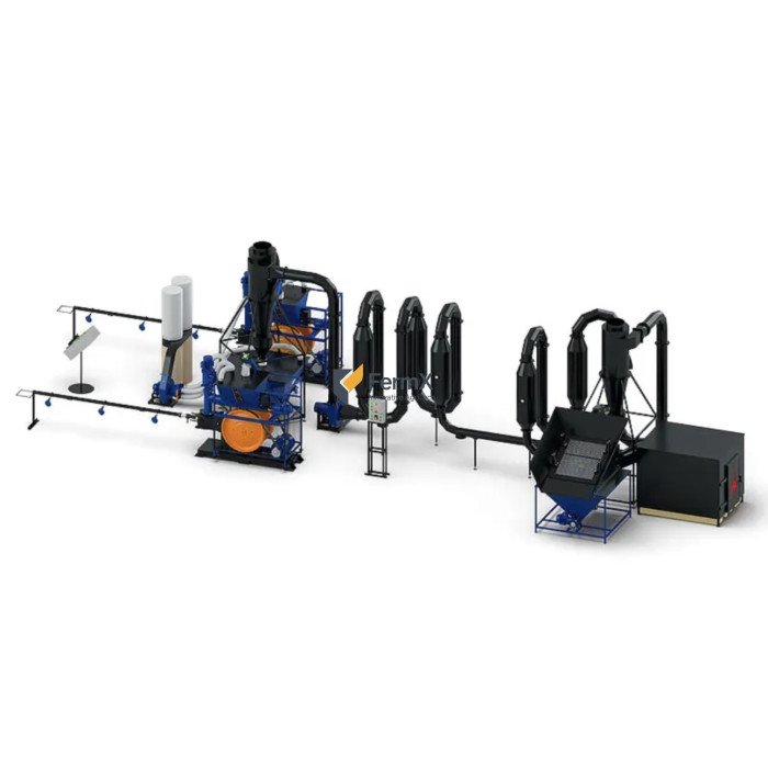 Impact-Presse für Briketts „Ecopress-DUO“ + Aerodynamischer Trockner SA-800