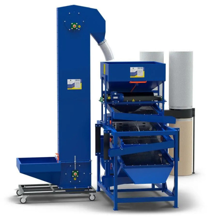Getreidereinigungsanlage: KZ-500 PRO + Becherelevator PK-1 + Absaugsystem VP-2