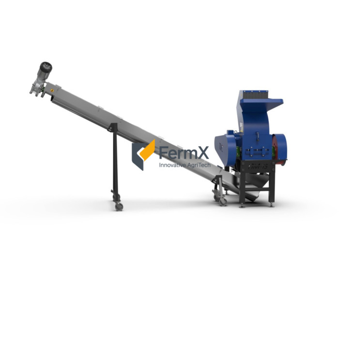 PM-18 Meat and Bone Crusher with Stainless Steel Auger Conveyor