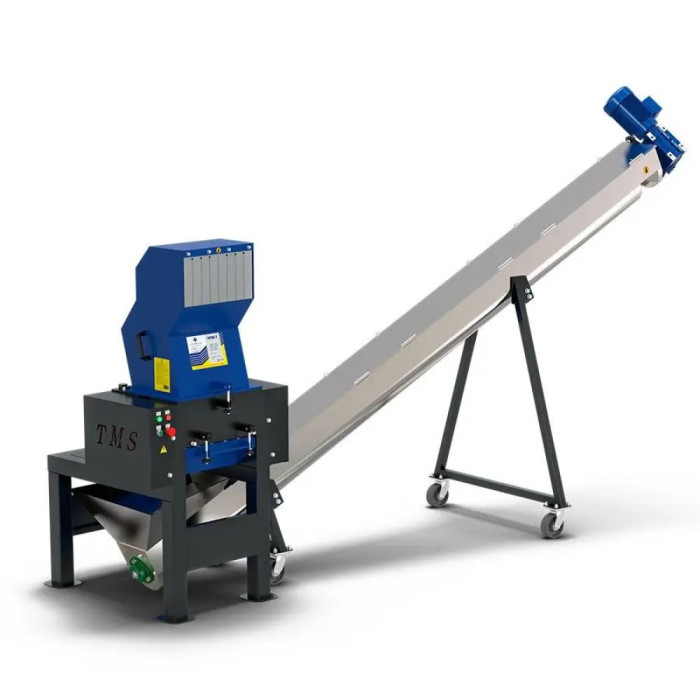 Meat and Bone Crusher PPM-7 with Stainless Steel Screw Conveyor