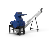 PM-18 Meat and Bone Crusher with Stainless Steel Auger Conveyor