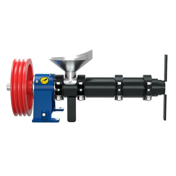 Arbeitseinheit des Extruders EGK-80/100 mit Riemenscheiben