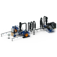 Impact-Presse für Briketts „Ecopress-DUO“ + Aerodynamischer Trockner SA-800