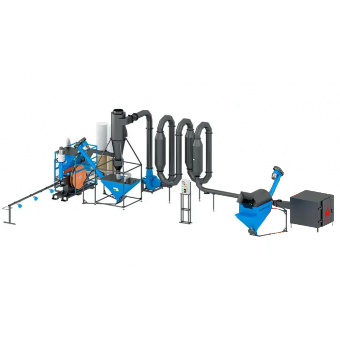 Impact-Presse für Briketts „Ecopress“ + Aerodynamischer Trockner SA-400